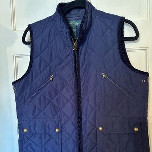 Ralph Lauren vest, navy, size large, excellent condition
